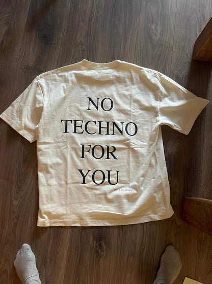 NO TECHNO FOR YOU. Premium Oversized Unisex T-Shirt. - Detoxing from dopamine.