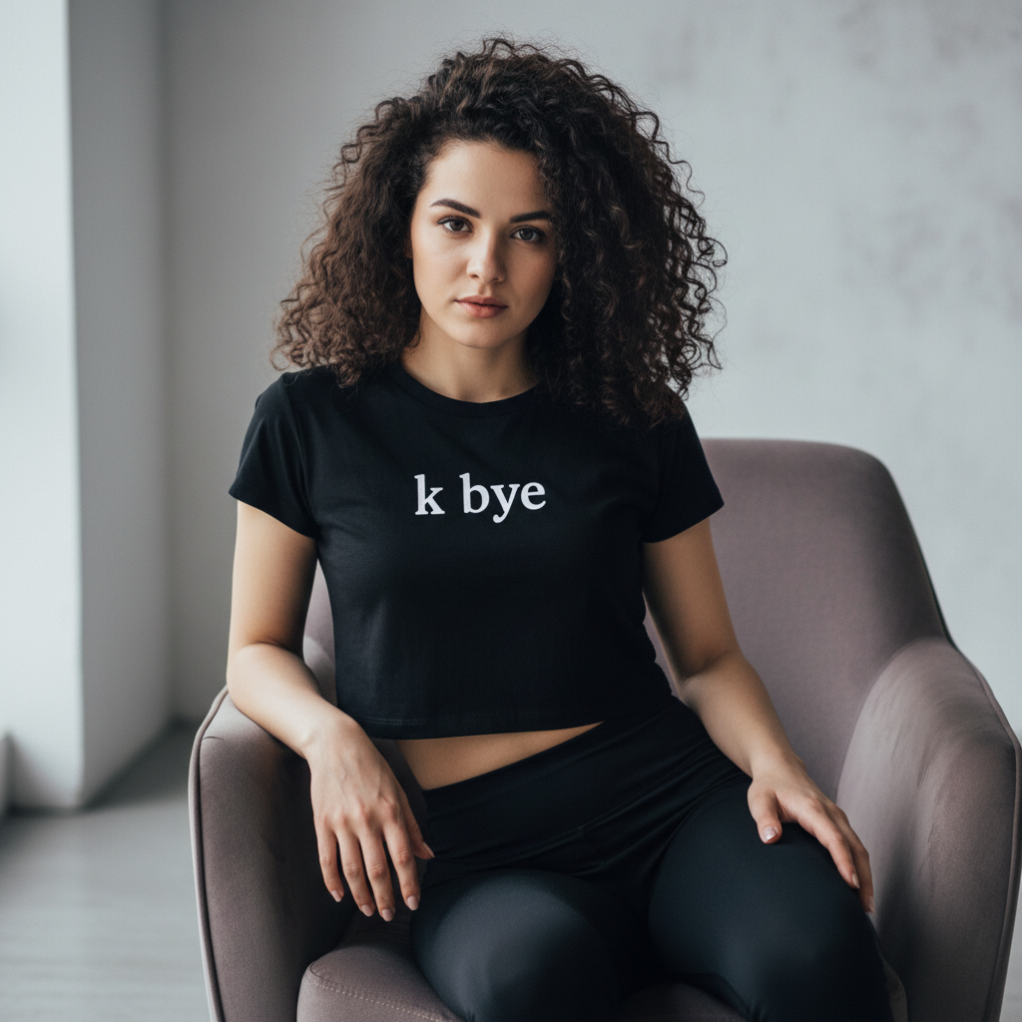 K Bye. Women's Cropped Tee. - For when you’re done explaining yourself.