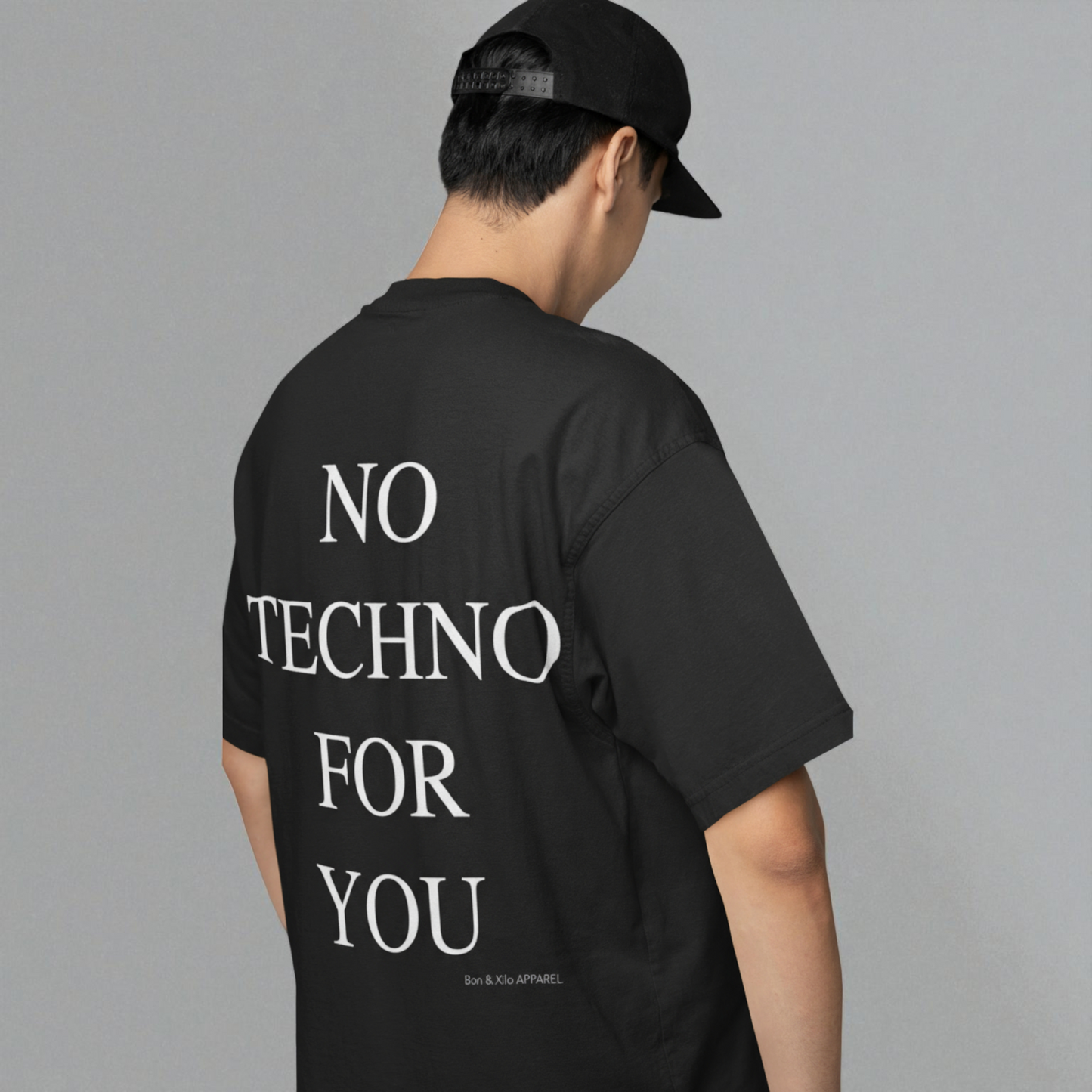 NO TECHNO FOR YOU. Premium Oversized Unisex T-Shirt. - Detoxing from dopamine.